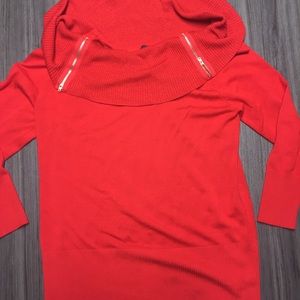 Ashley Stewart Women’s Red Cowl Neck Sweater 14/16